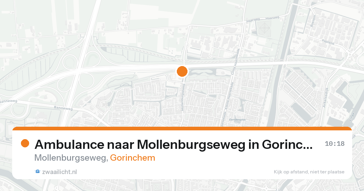 Ambulance naar Mollenburgseweg in Gorinchem — 20 aug 2026