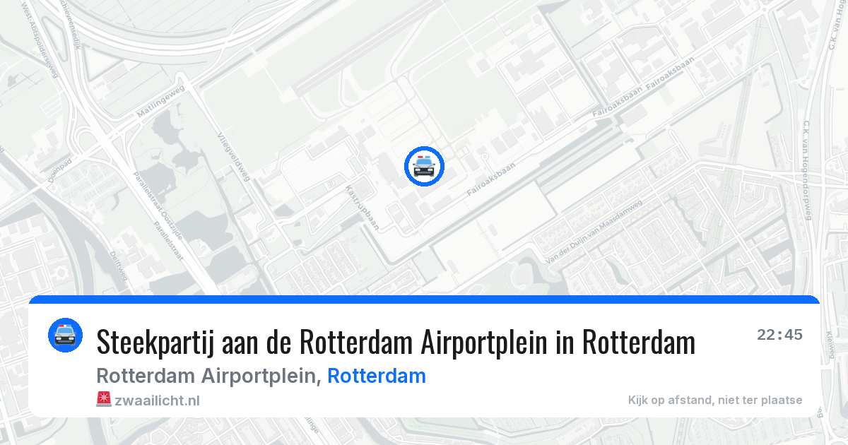 Steekpartij aan de Rotterdam Airportplein in Rotterdam — 19 mrt 2026
