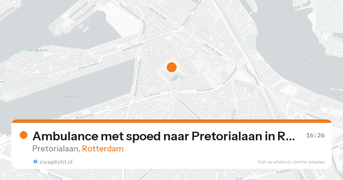 Ambulance met spoed naar Pretorialaan in Rotterdam — 30 jan 2026
