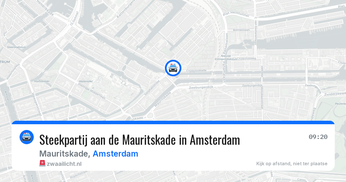 Steekpartij aan de Mauritskade in Amsterdam — 27 jun 2026