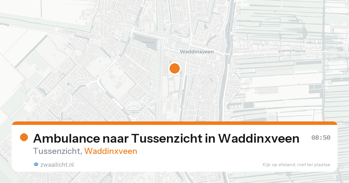 Ambulance naar Tussenzicht in Waddinxveen — 18 aug 2026
