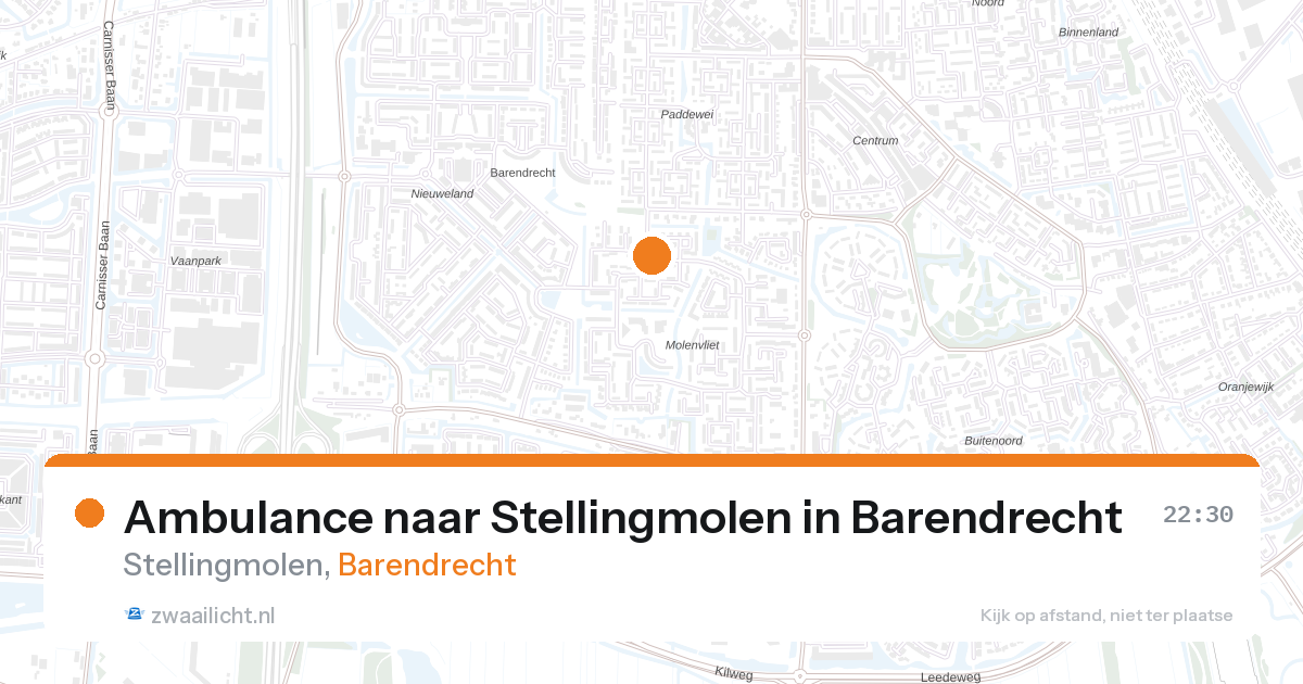 Ambulance naar Stellingmolen in Barendrecht — 13 jun 2026