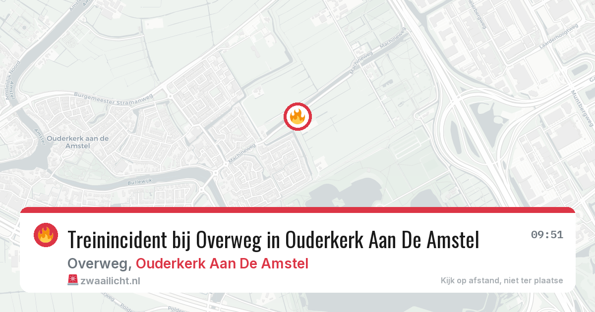 Treinincident bij Overweg in Ouderkerk Aan De Amstel — 2 jul 2026