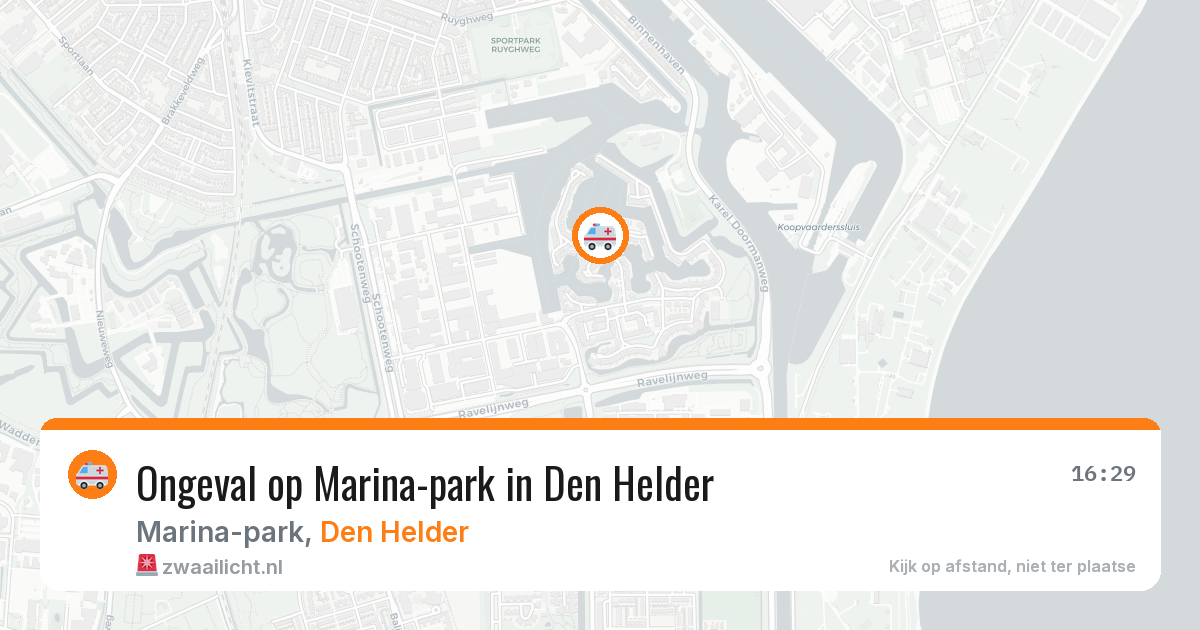 Ongeval op Marina-park in Den Helder — 27 jul 2026