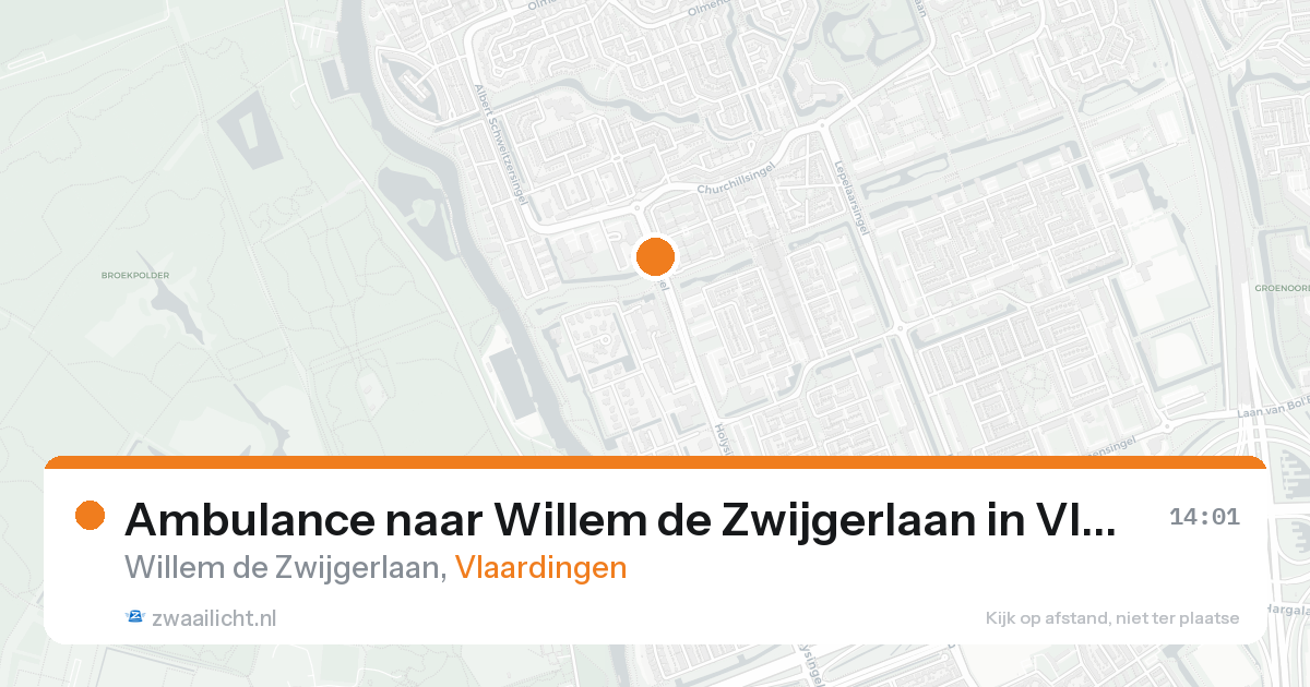 Ambulance naar Willem de Zwijgerlaan in Vlaardingen — 4 jun 2026