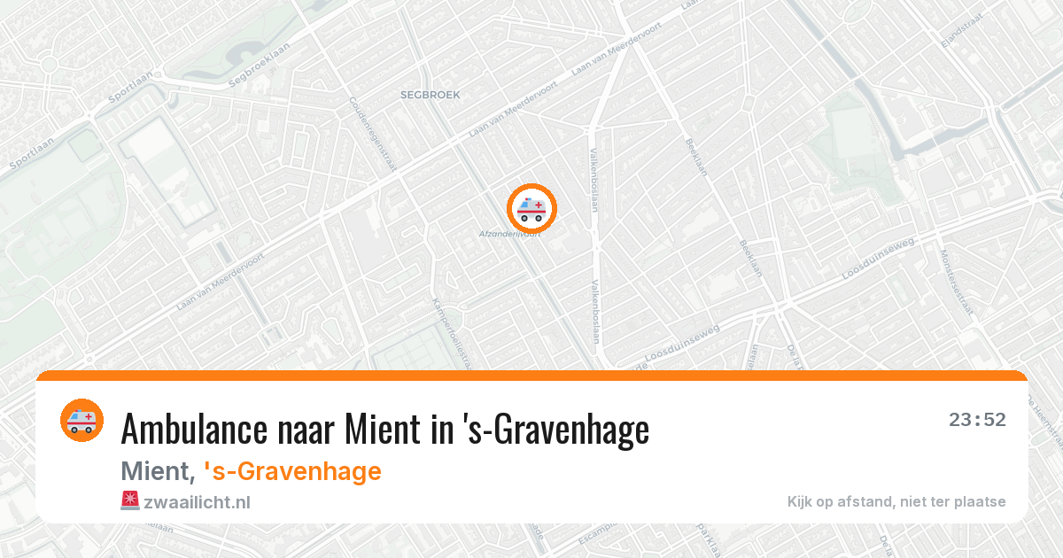 Ambulance naar Mient in 's-Gravenhage — 28 jun 2026