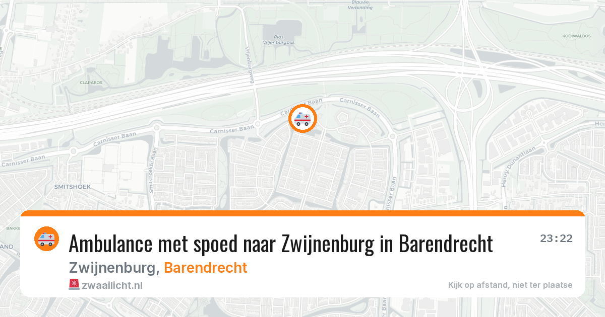 Ambulance met spoed naar Zwijnenburg in Barendrecht — 6 jun 2026
