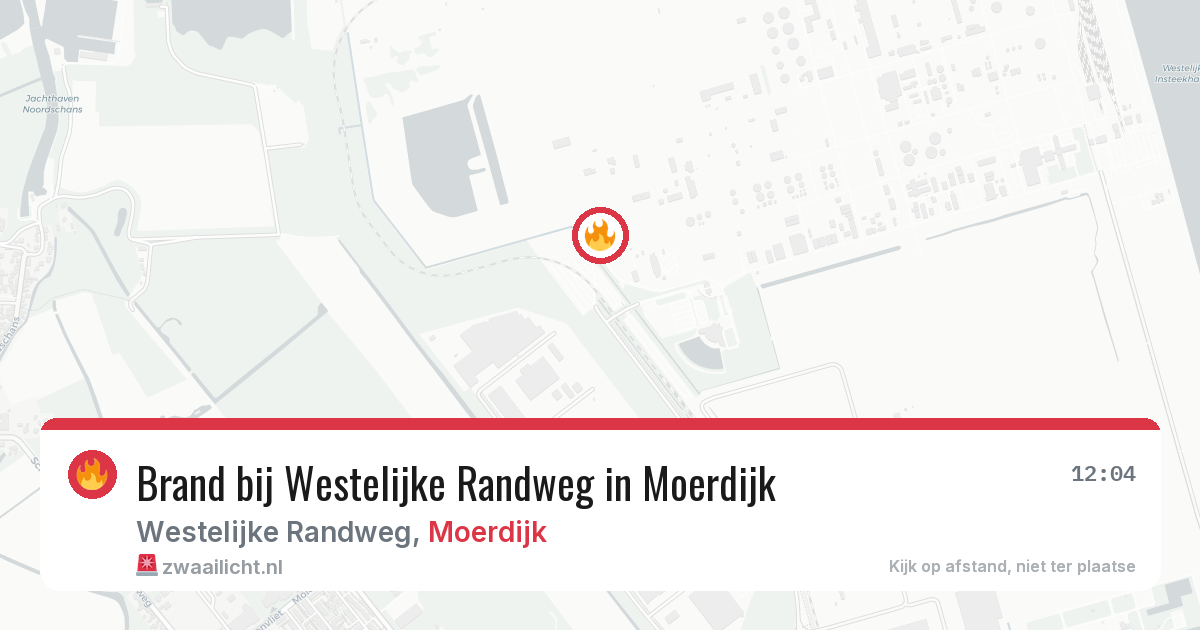 Brand bij Westelijke Randweg in Moerdijk — 31 jul 2026