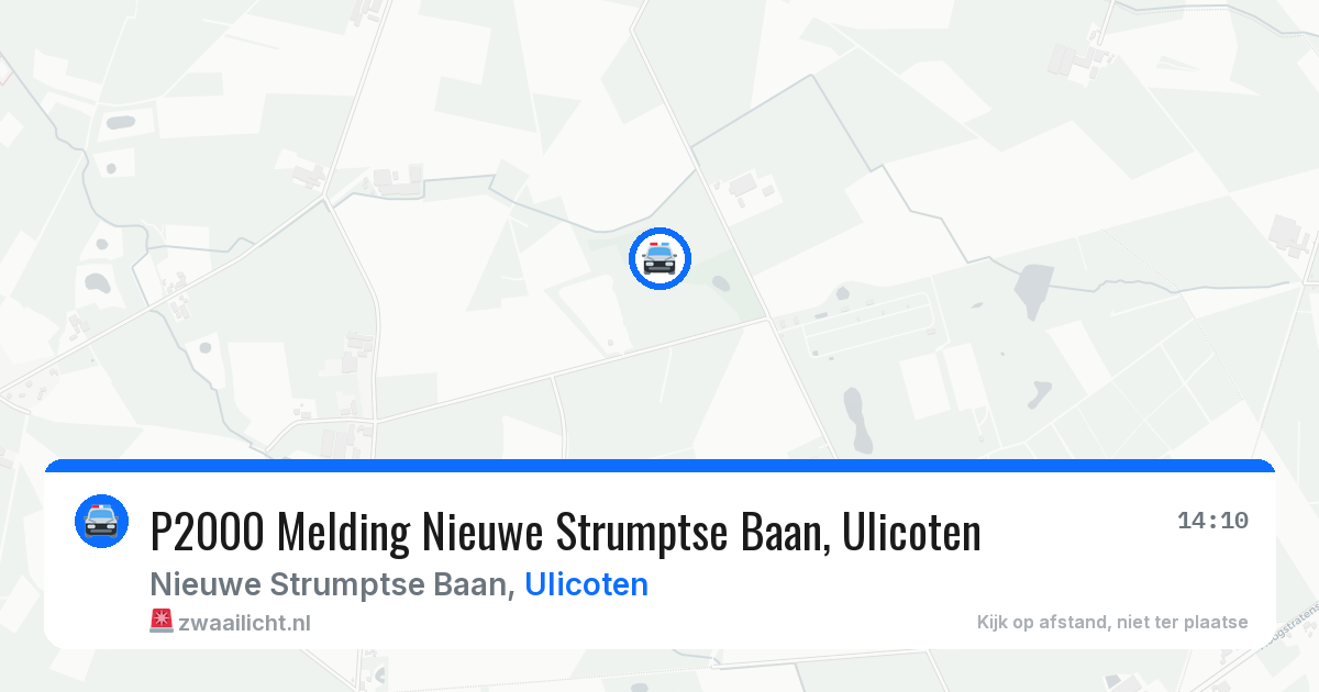P2000 Melding Nieuwe Strumptse Baan, Ulicoten — 28 jun 2026