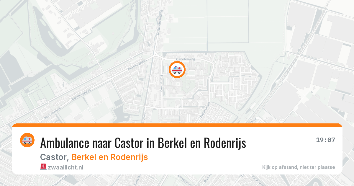 Ambulance naar Castor in Berkel en Rodenrijs — 20 apr 2026