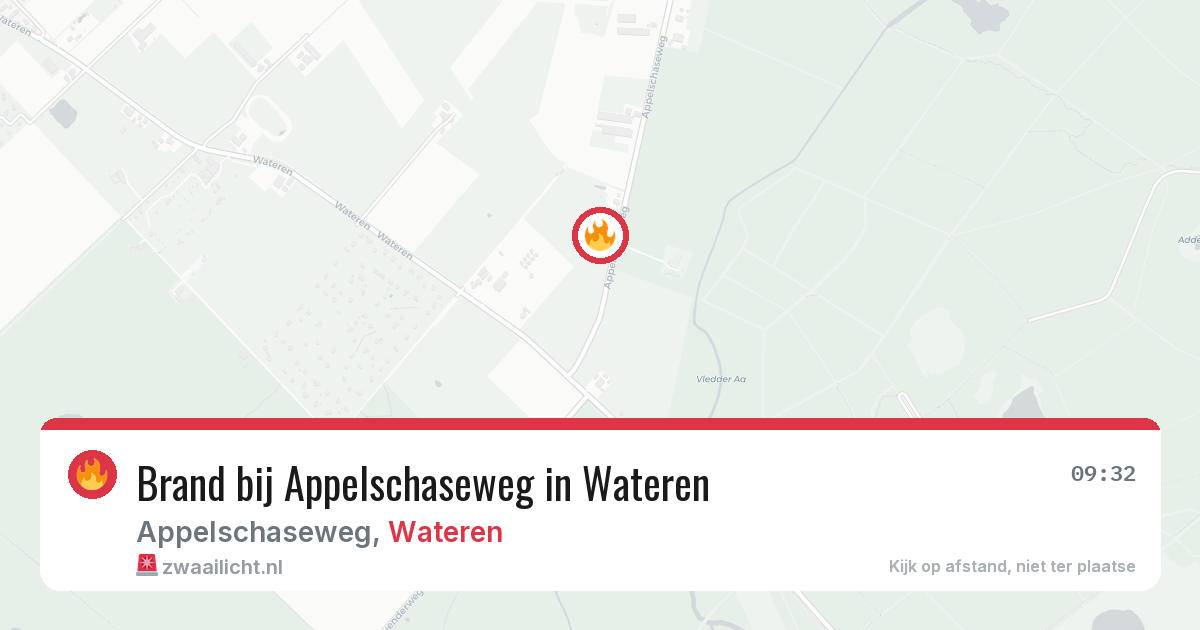 Brand bij Appelschaseweg in Wateren — 30 mei 2026