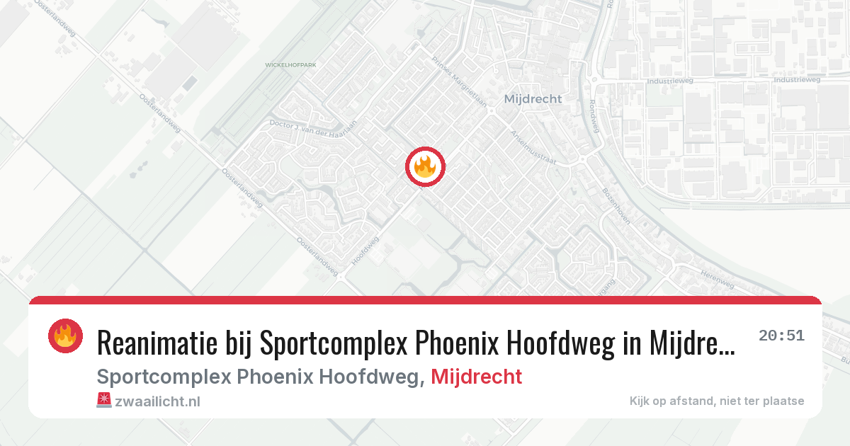 Reanimatie bij Sportcomplex Phoenix Hoofdweg in Mijdrecht — 5 feb 2026
