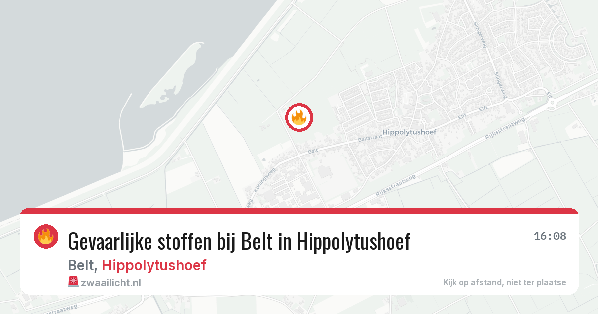 Gevaarlijke stoffen bij Belt in Hippolytushoef — 7 mei 2026
