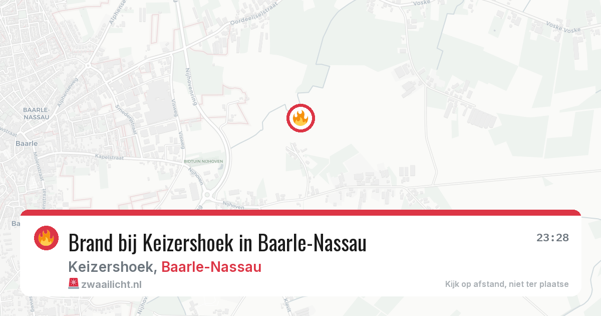 Brand bij Keizershoek in Baarle-Nassau — 13 jun 2026