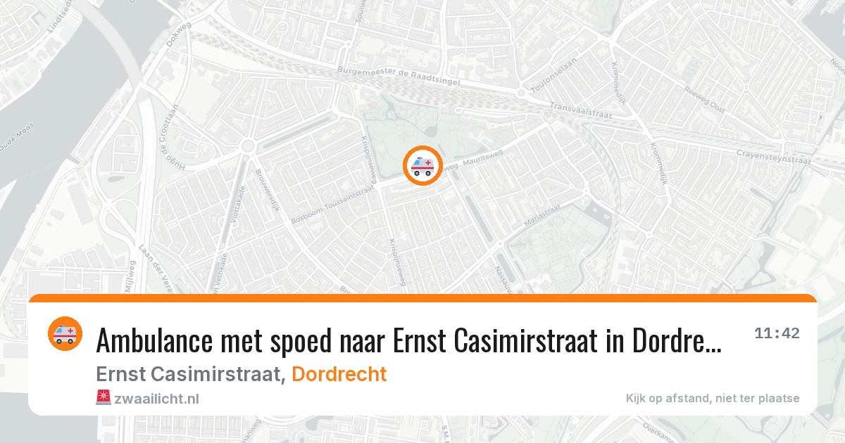 Ambulance met spoed naar Ernst Casimirstraat in Dordrecht — 6 apr 2026