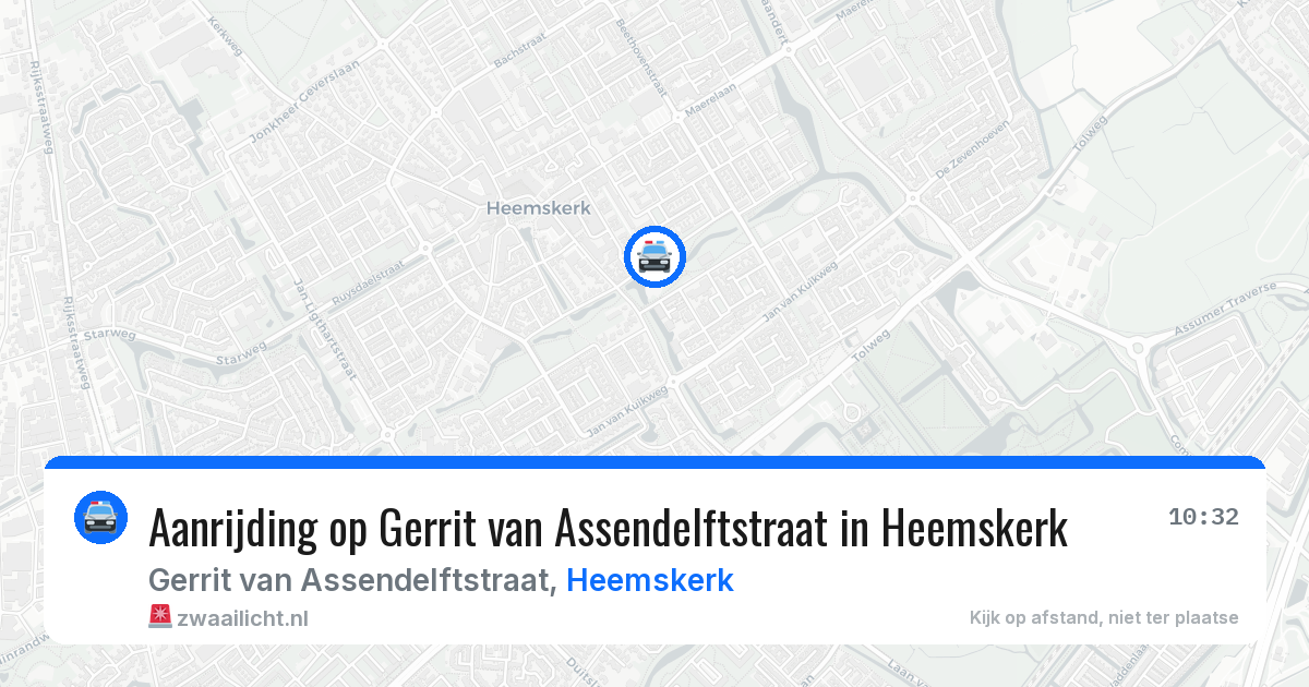 Aanrijding op Gerrit van Assendelftstraat in Heemskerk — 22 mrt 2026