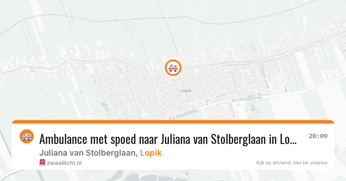 Ambulance met spoed naar Juliana van Stolberglaan in Lopik — 15 apr 2026