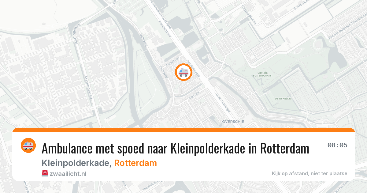 Ambulance met spoed naar Kleinpolderkade in Rotterdam — 1 jul 2026
