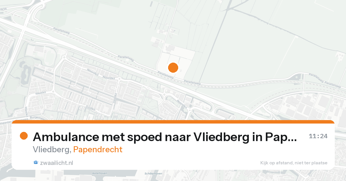 Ambulance met spoed naar Vliedberg in Papendrecht — 17 aug 2026