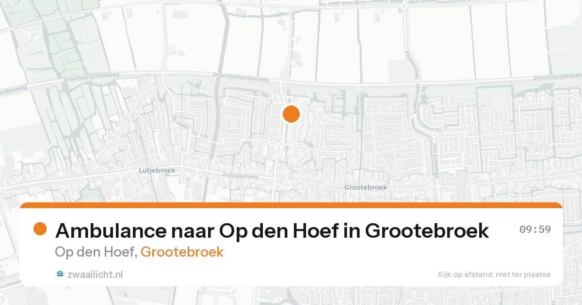 Ambulance naar Op den Hoef in Grootebroek — 16 aug 2026
