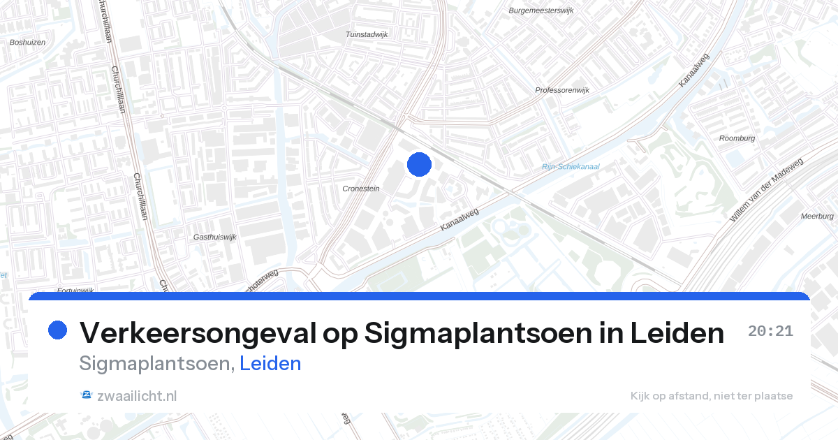Verkeersongeval op Sigmaplantsoen in Leiden — 19 mrt 2026