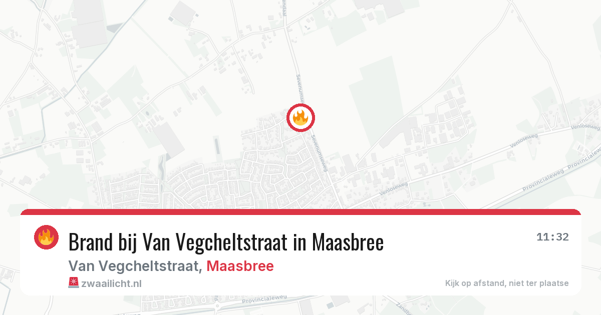 Brand bij Van Vegcheltstraat in Maasbree — 6 jul 2026