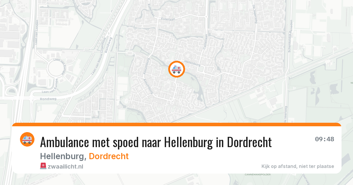 Ambulance met spoed naar Hellenburg in Dordrecht — 29 jun 2026