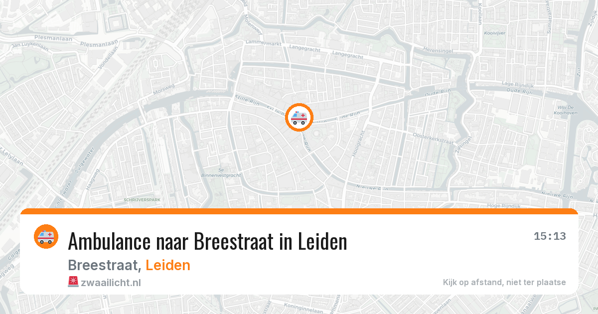 Ambulance naar Breestraat in Leiden — 6 jul 2026