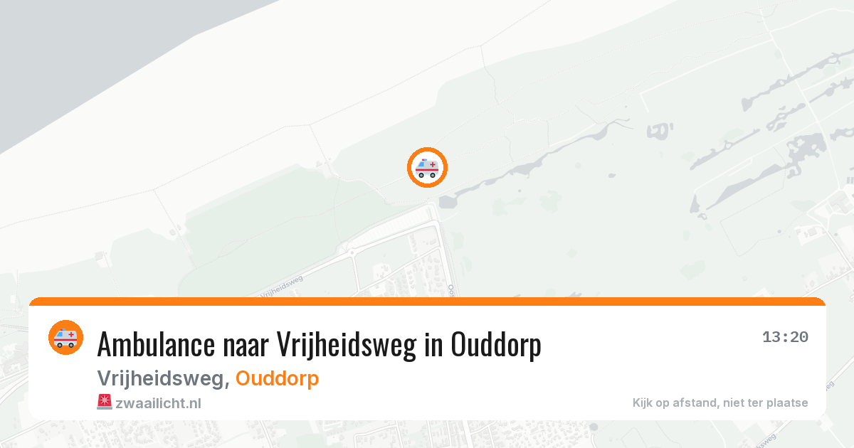 Ambulance naar Vrijheidsweg in Ouddorp — 24 mei 2026