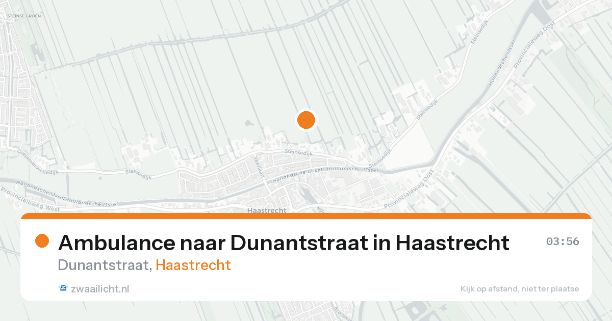 Ambulance naar Dunantstraat in Haastrecht — 18 aug 2026