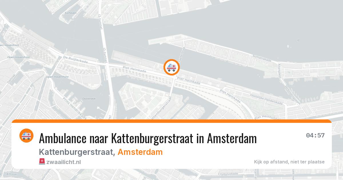 Ambulance naar Kattenburgerstraat in Amsterdam — 11 apr 2026