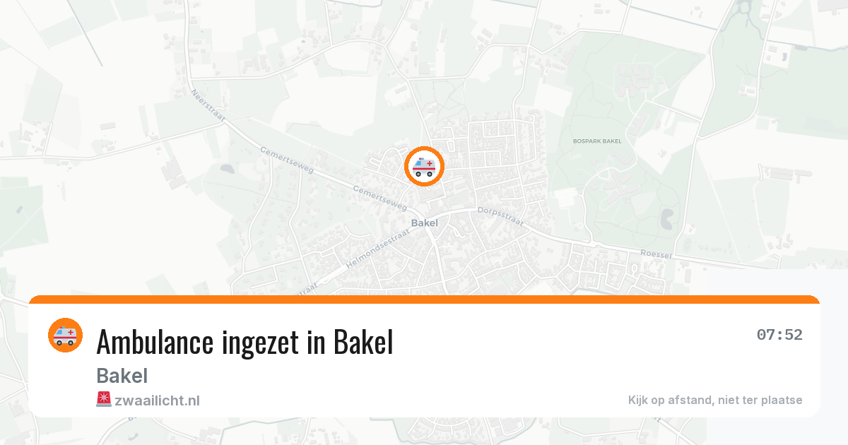 Ambulance ingezet in Bakel — 1 apr 2026