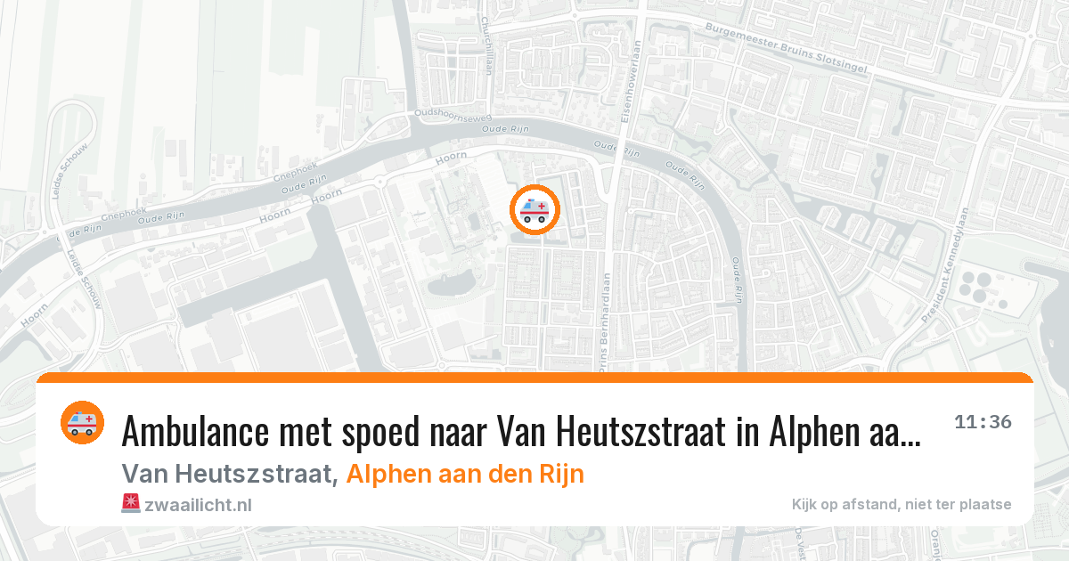 Ambulance met spoed naar Van Heutszstraat in Alphen aan den Rijn — 8 jul 2026