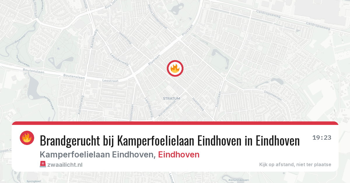 Brandgerucht bij Kamperfoelielaan Eindhoven in Eindhoven — 23 mei 2026