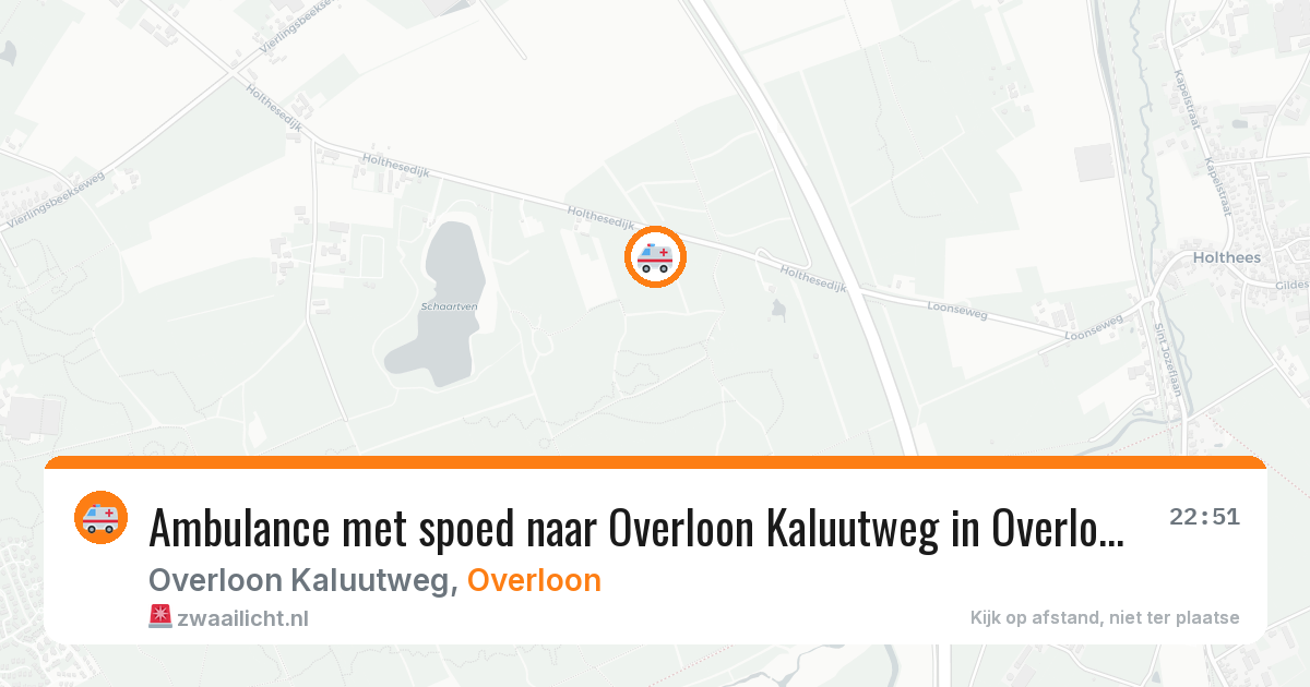 Ambulance met spoed naar Overloon Kaluutweg in Overloon — 12 apr 2026