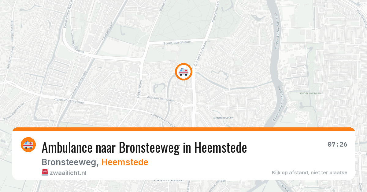 Ambulance naar Bronsteeweg in Heemstede — 7 mei 2026