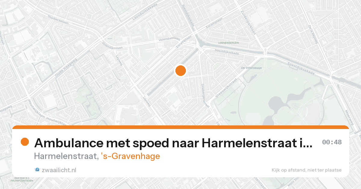 Ambulance met spoed naar Harmelenstraat in 's-Gravenhage — 16 aug 2026