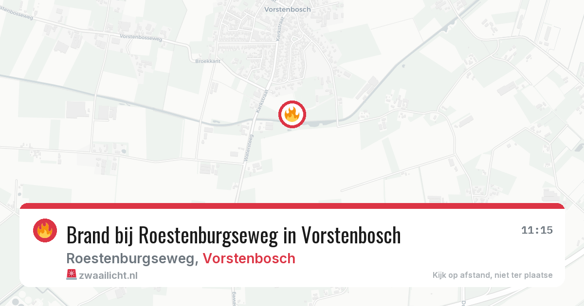 Brand bij Roestenburgseweg in Vorstenbosch — 28 jun 2026