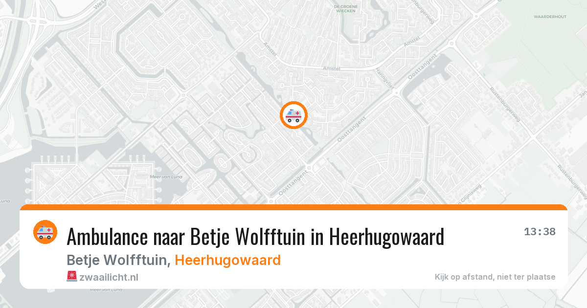 Ambulance naar Betje Wolfftuin in Heerhugowaard — 21 mei 2026