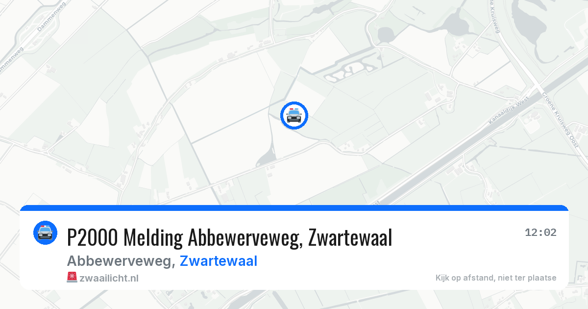 P2000 Melding Abbewerveweg, Zwartewaal — 26 jun 2026