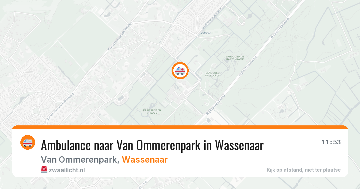 Ambulance naar Van Ommerenpark in Wassenaar — 6 mei 2026