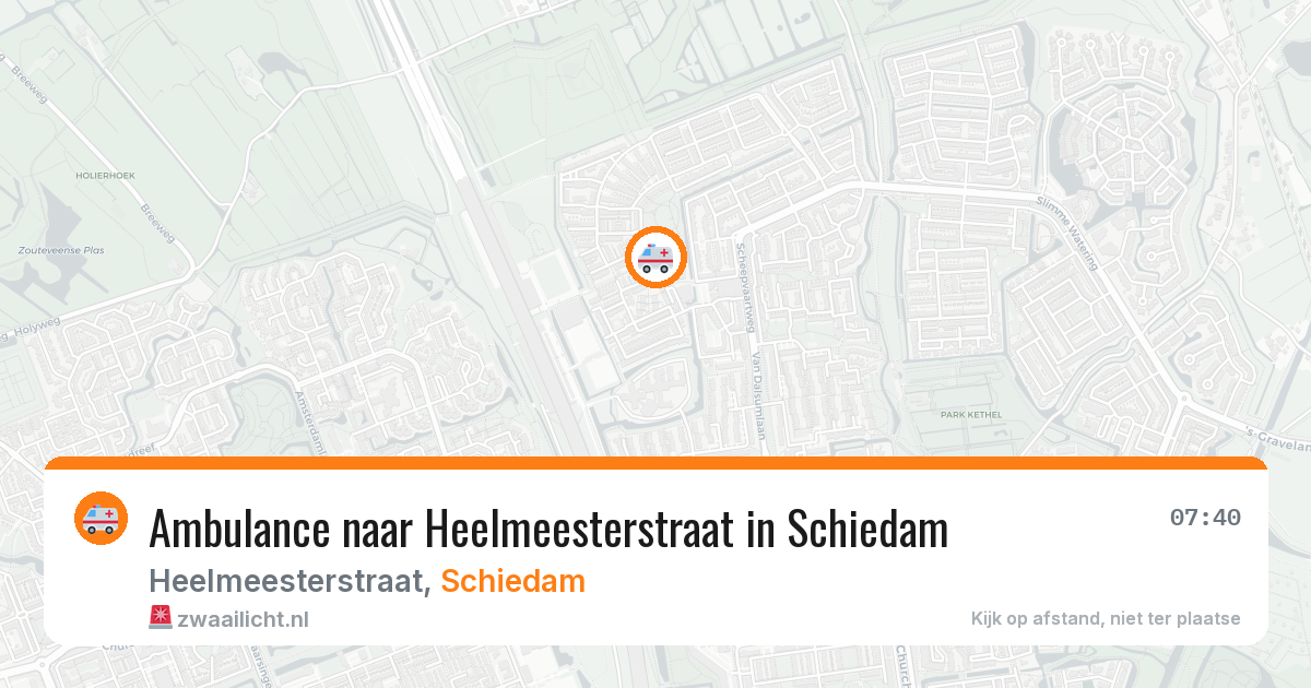Ambulance naar Heelmeesterstraat in Schiedam — 17 jul 2026