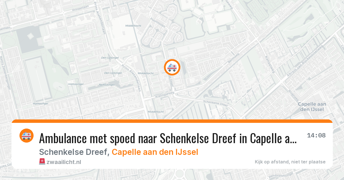 Ambulance met spoed naar Schenkelse Dreef in Capelle aan den IJssel — 3 aug 2026