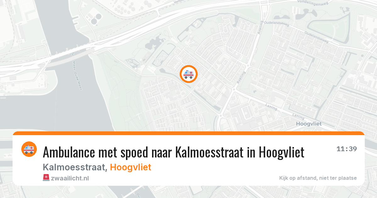 Ambulance met spoed naar Kalmoesstraat in Hoogvliet — 10 apr 2026