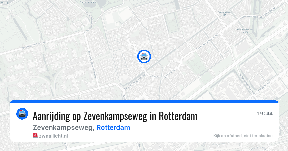 Aanrijding op Zevenkampseweg in Rotterdam — 31 mei 2026
