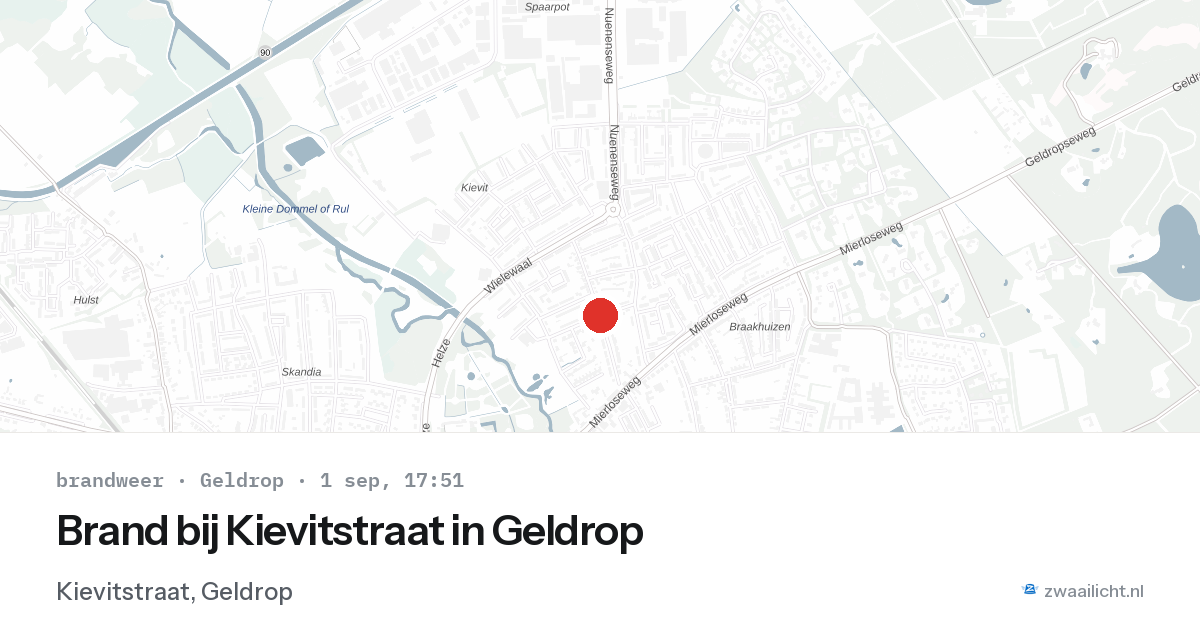 Brand bij Kievitstraat in Geldrop — 1 sep 2026