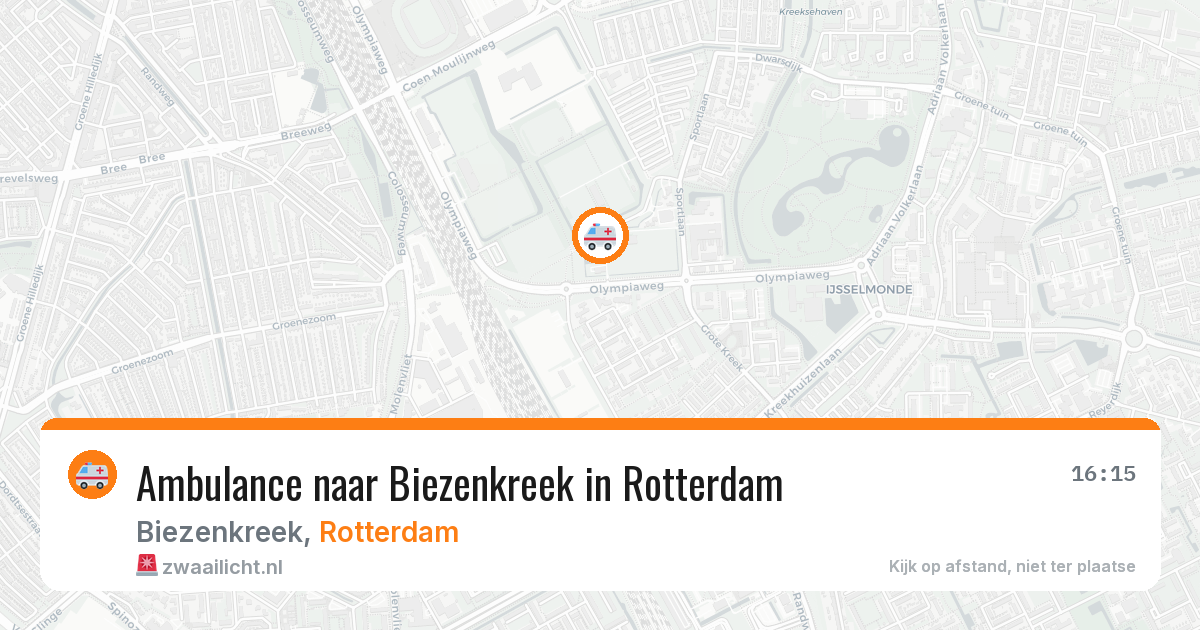 Ambulance naar Biezenkreek in Rotterdam — 10 jul 2026