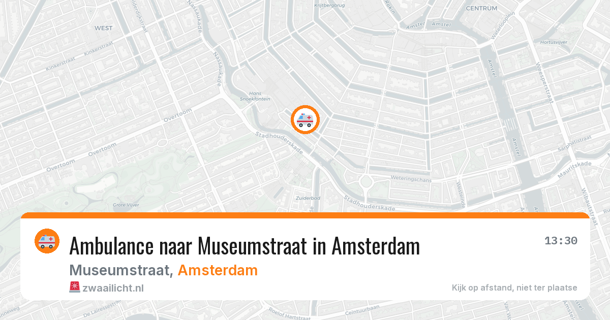 Ambulance naar Museumstraat in Amsterdam — 20 mrt 2026