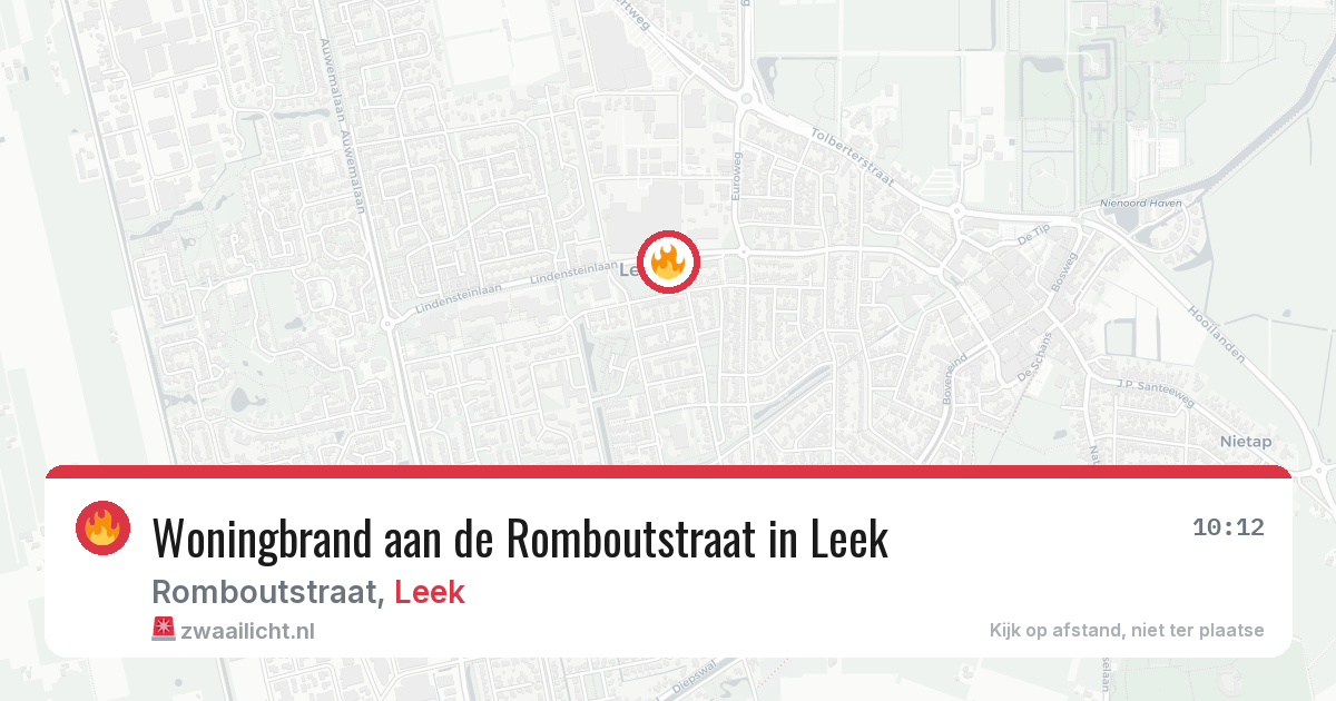 Woningbrand aan de Romboutstraat in Leek — 30 jan 2026