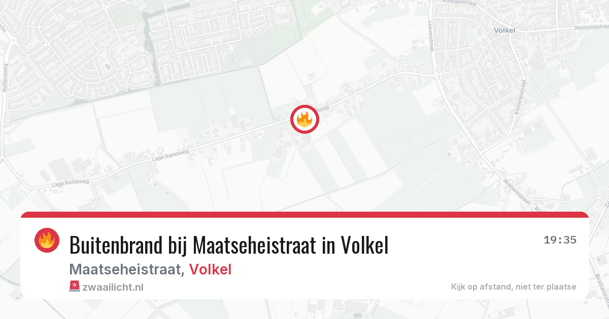 Buitenbrand bij Maatseheistraat in Volkel — 28 jun 2026